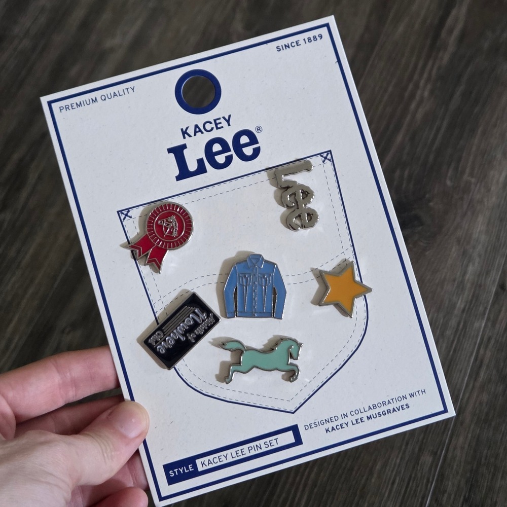 Lee x Kacey‎ Musgraves 6 Piece Pin Set Multicolor Enamel Western Horse New - Picture 3 of 5